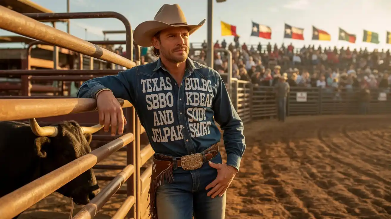 Tekas Bull Ridind Psoak Ksmo and Sodi Jelpak Shirt